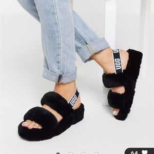 *SOLD* Ugg fluff yea slides sz 10 /11 w like new 2strap
